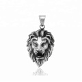 33383 xuping fashion black gun color Stainless Steel jewelry lion head cross pendant